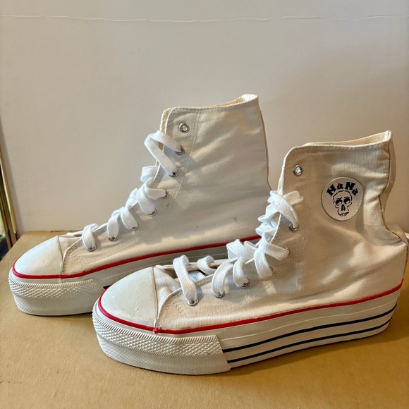 NANA High-Top Platform Sneakers with SKULL DETAIL - Picture 1 of 5